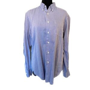 LAUREN RALPH LAUREN Men’s Herringbone Cotton Dress Shirt EUC
